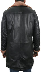Rhynor Shearling Aviator Leather Coat