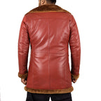 Ulyxis Shearling Lined Leather Overcoat