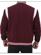 White and Maroon Letterman Jacket