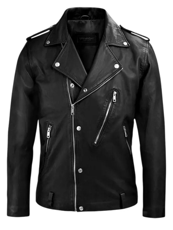 Beast Black Biker Leather Jacket