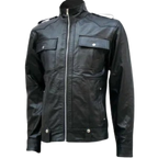 Designer Black Men's Biker Leather Jacket
