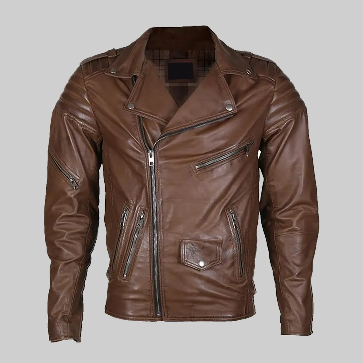 Men’s Brown Motorcycle Leather Jacket