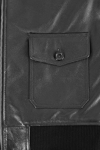 Cowhide Leather Aviator Jacket for Men