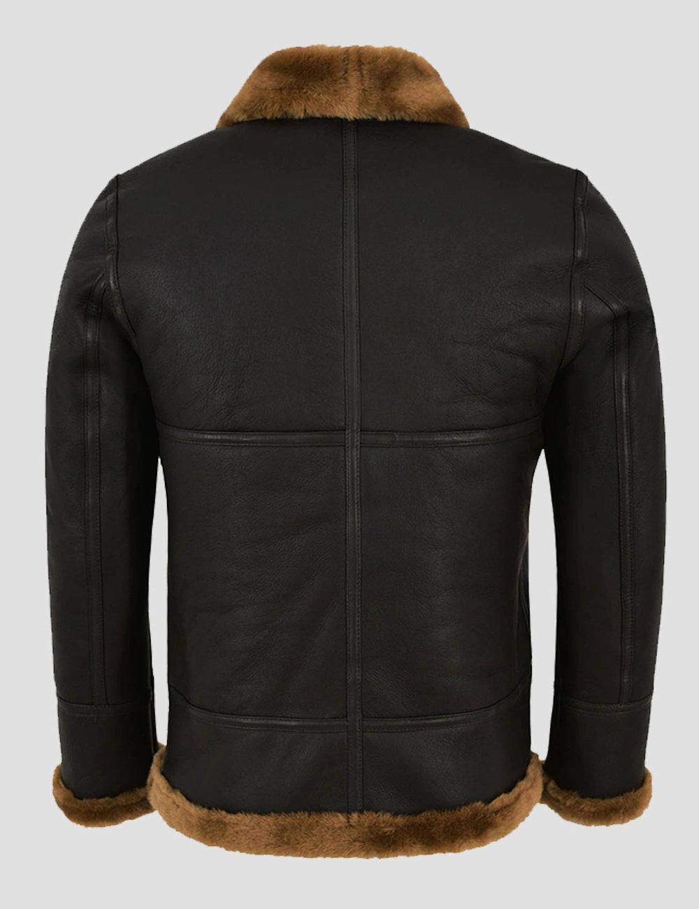 Premium Brown B3 Sheepskin Bomber for Men
