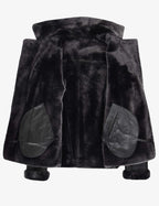 Mens Black B3 Aviator Leather Jacket with Shearling