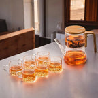 Modern heat-resistant glass teapot with filter