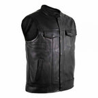 Biker Motorcycle Jeans Leather Vest