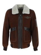 NC Air Force Brown Sheepskin Pilot Jacket