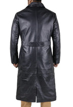 Classic Men's Winter Leather Chesterfield Coat