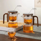 Premium glass teapot with magnetic filter