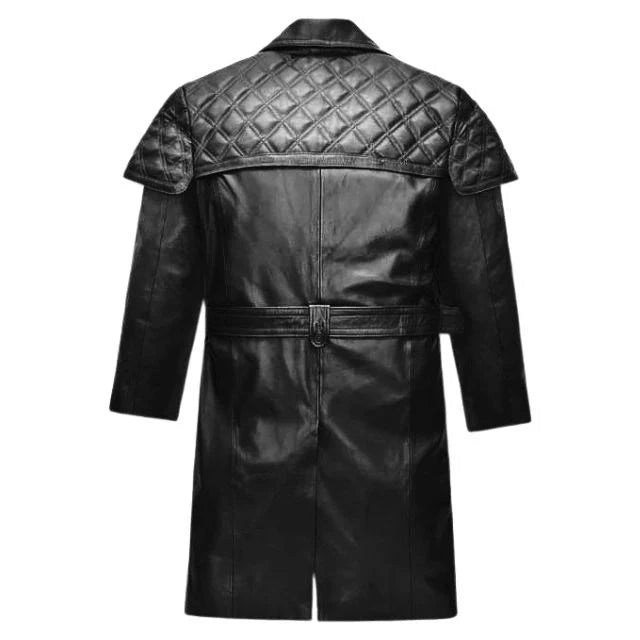 Quilted Leather Trench Coat