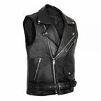 Rockerbilly Leather Vest Rocker Vest