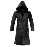 Rylar Hooded Leather Duster Coat