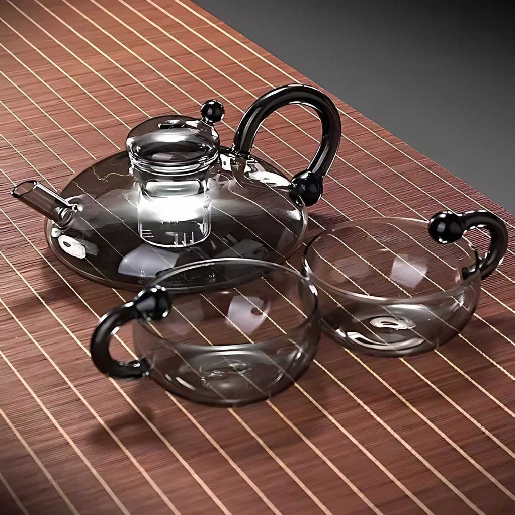 Semi-automatic filtration teapot with handle