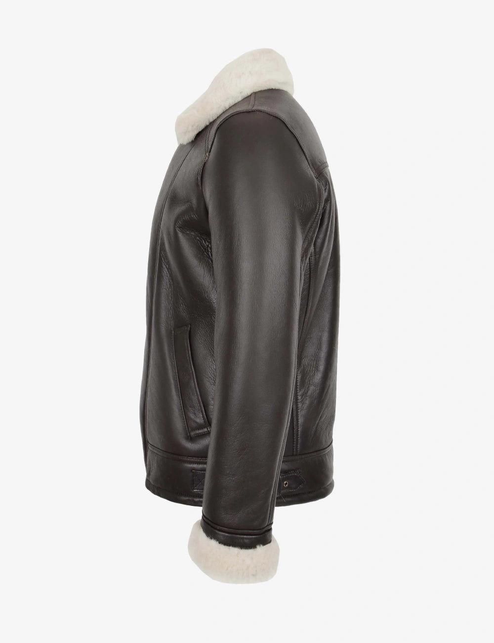 Blen Aviator Jacket with Cross-Zip in Shearling Leather
