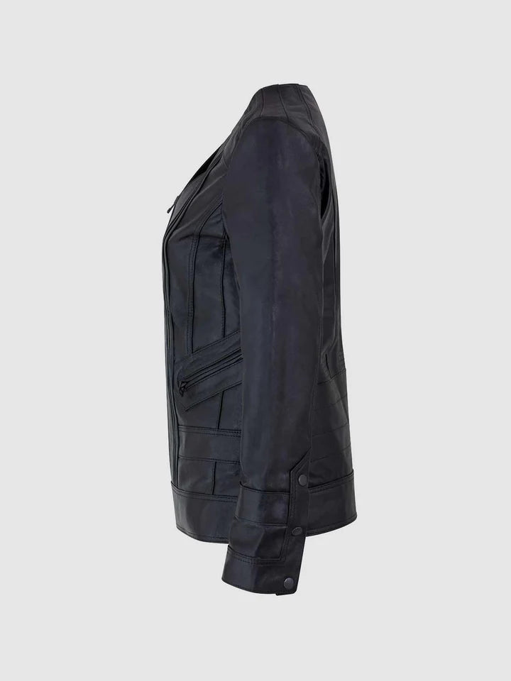 Womens Sheep Leather Slim Jacket