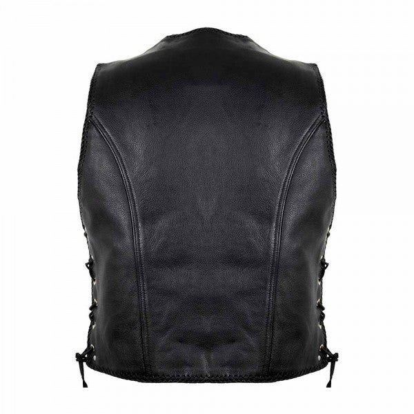 Black Leather Cowl Without Fasteners