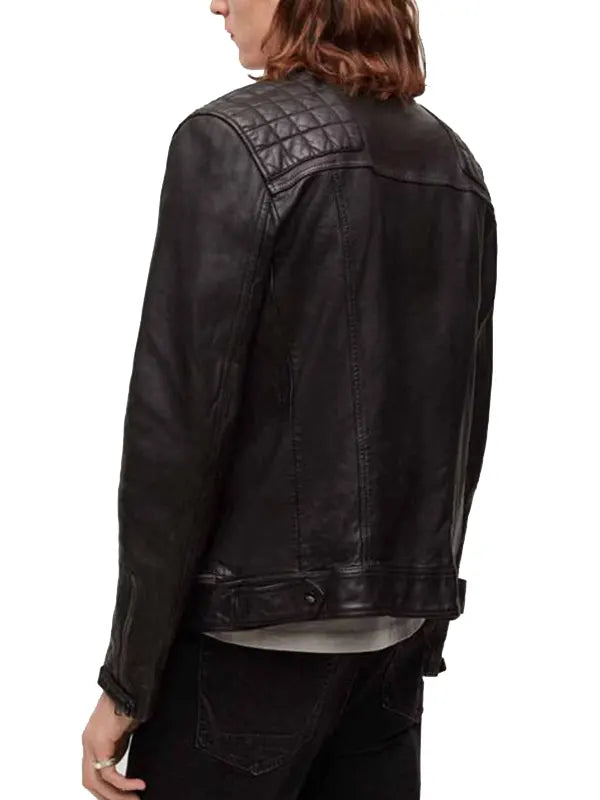 Mens Leather Biker Jacket