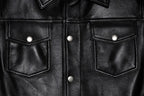 Womens Black Zipper Trucker Biker Jacket