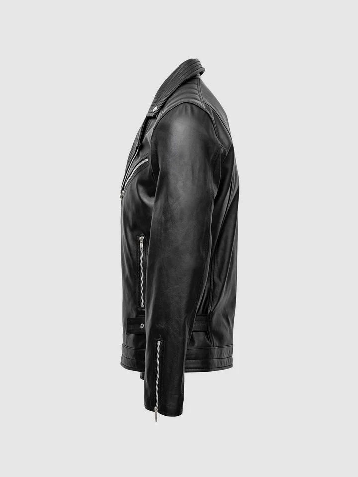 Quilted Biker Leather Jacket