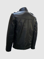 Menswear Black Motorcycle Leather Jacket