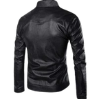 High Collar Leather Jacket