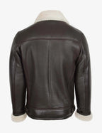 Blen Aviator Jacket with Cross-Zip in Shearling Leather