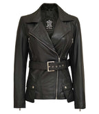 Womens Victoria Black Leather Jacket