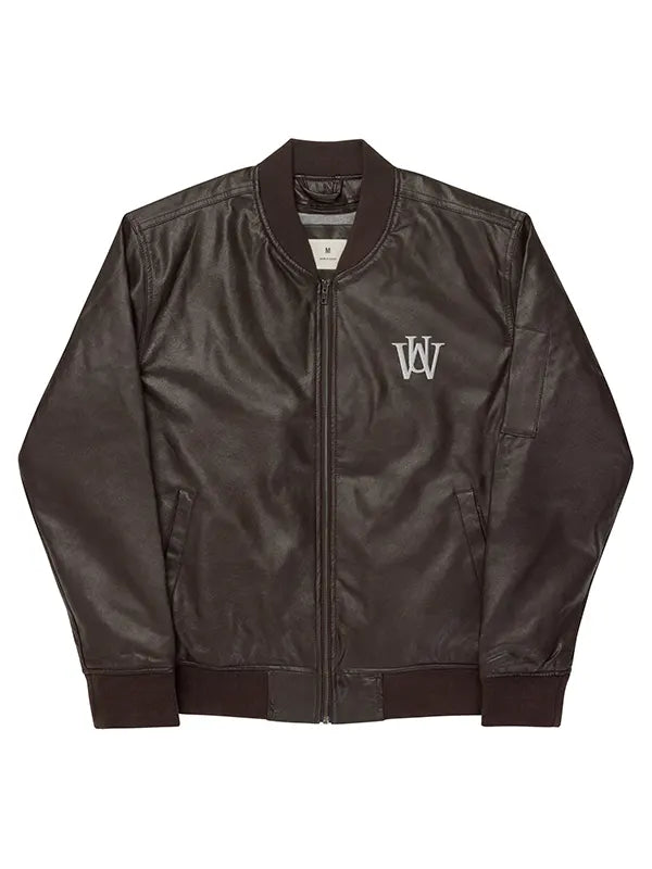 WAKE UP Bomber Leather Jacket