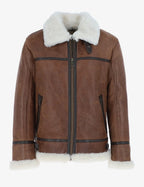 Mens Antique Shearling Aviator Jacket