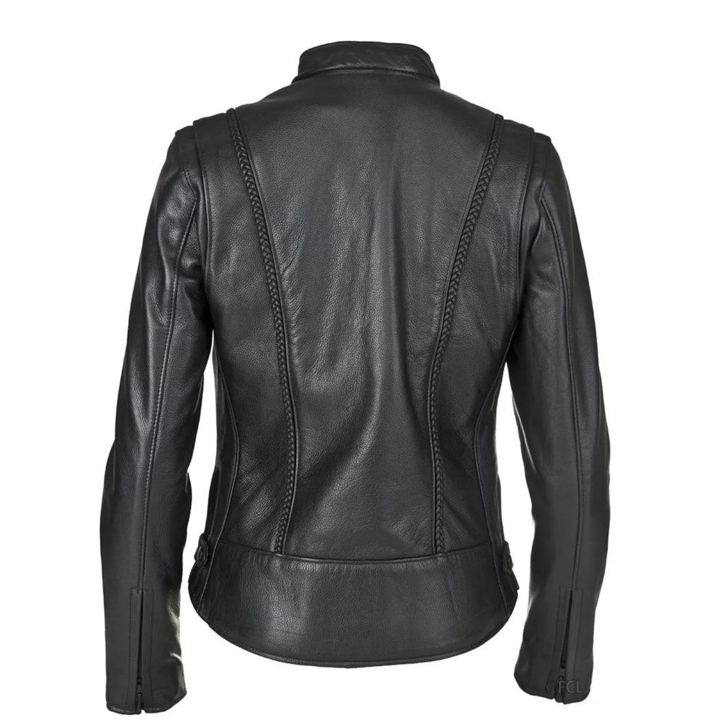 Womens Braided Leather Jacket