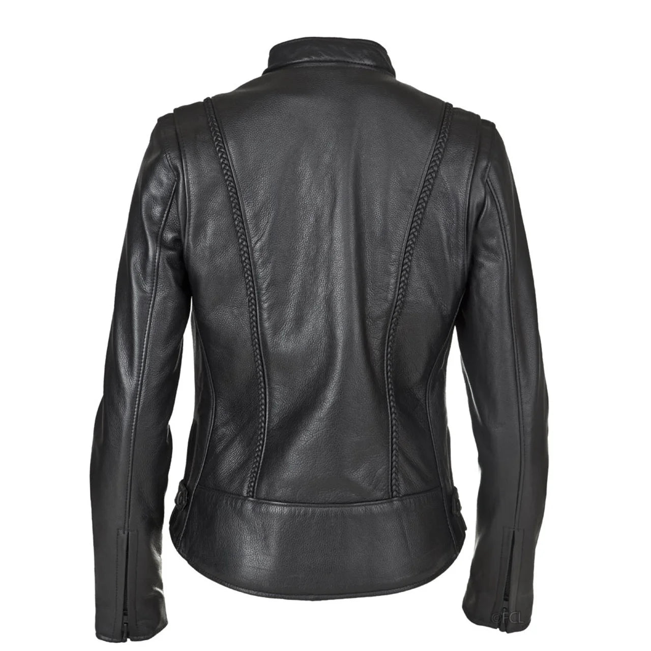 Womens Braided Leather Jacket