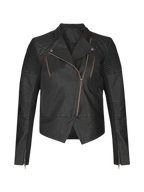Black Flame Womens Biker Leather Jacket