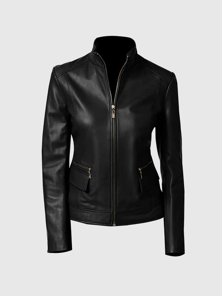 Vixen Rider Womens Black Leather Jacket