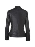 Onyx Outline Womens Leather Blazer