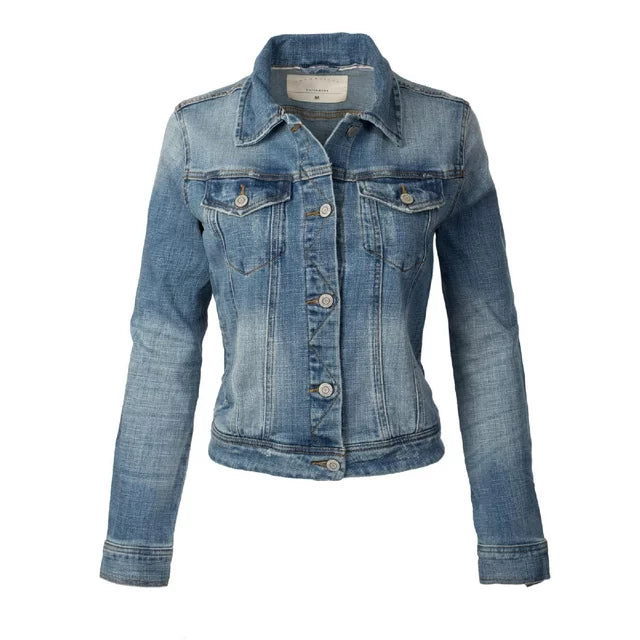 Stretch Denim Jacket Womens