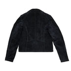 Women Black Suede Biker Jacket