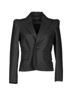 Slim Fit Womens Black Leather Coat