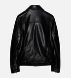 Womens Black Zipper Trucker Biker Jacket