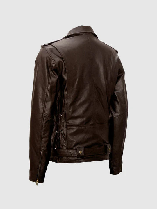 Brown Leather Motorcycle Jacket